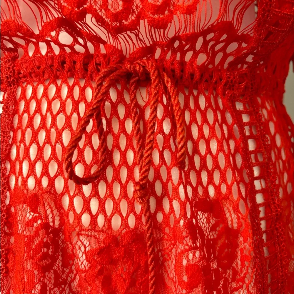 FREE PEOPLE Luna Lace Dress in Pimento - Picture 10 of 12